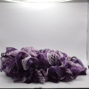 Homemade Light Purple and Purple Ruffle Scarf